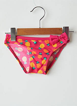 Bas de maillot de bain imprimé fantaisie rose LAGON BLEU fille