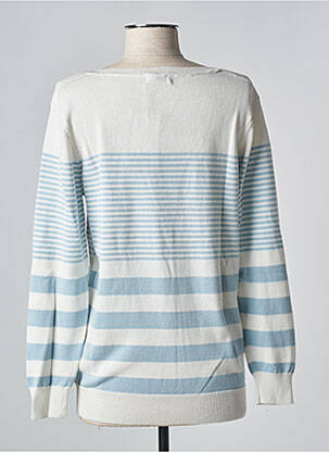 Pull resserrée sur le bas manches longues bleu CHARLIE & MOI femme