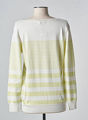 Pull resserrée sur le bas manches longues jaune CHARLIE & MOI femme