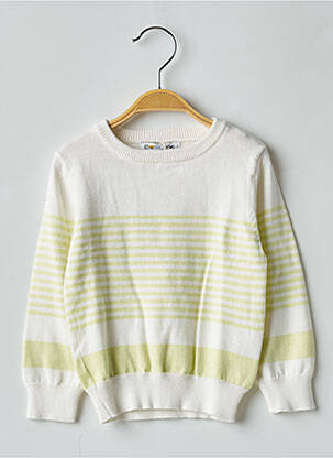 Pull resserrée sur le bas manches longues jaune CHARLIE & MOI fille