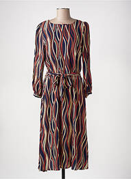Robe mi-longue manches longues manches longues bleu KING LOUIE femme