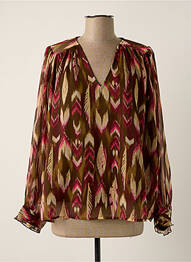 Blouse légère et transparente manches longues vert ONLY femme