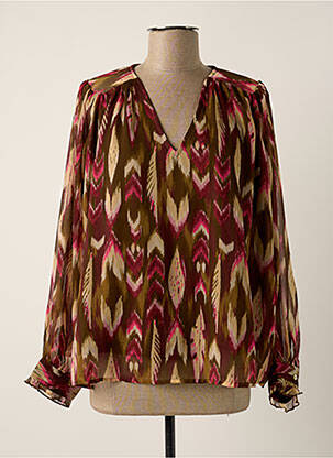 Blouse légère et transparente manches longues vert ONLY femme
