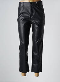 Pantalon 7/8 fermeture zippée sous rabat boutonné taille normale noir GRACIELA femme