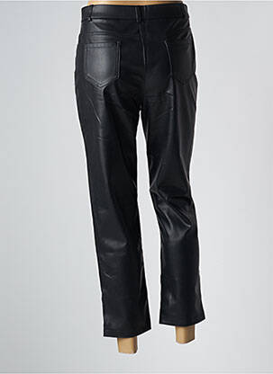 Pantalon 7/8 fermeture zippée sous rabat boutonné taille normale noir GRACIELA femme