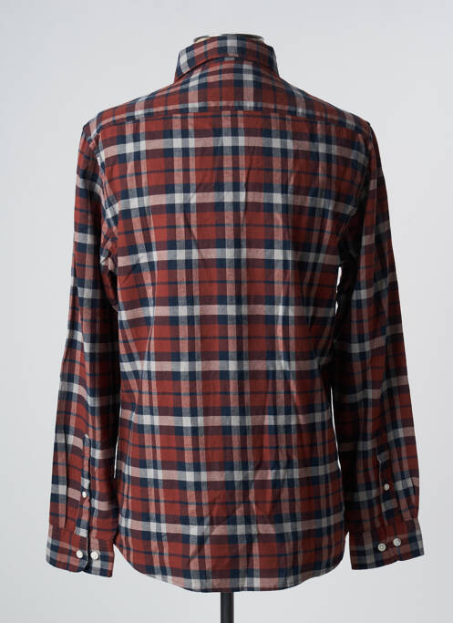 Chemise manches longues marron SELECTED pour homme