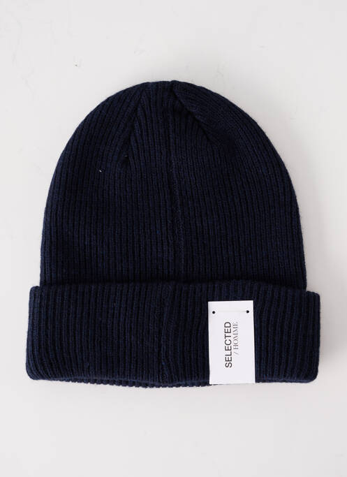 Bonnet bleu SELECTED pour homme