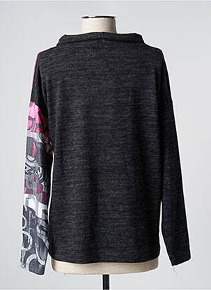 Pull coupe droite manches longues noir HAJO femme