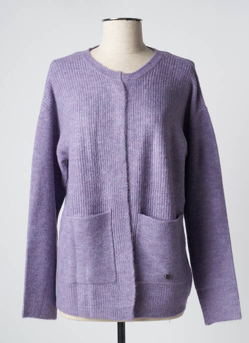 Gilet manches longues violet HAJO pour femme