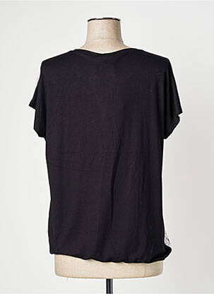 T-shirt imprimé fantaisie manches courtes noir JOY OF LIFE femme