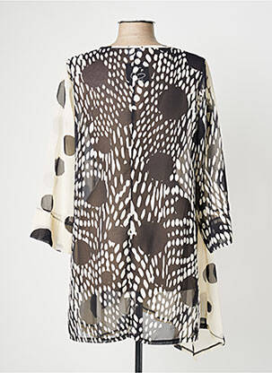 Gilet manches longues col rond beige G!OZE femme