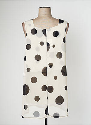 Top tissage crêpe sans manche beige G!OZE femme