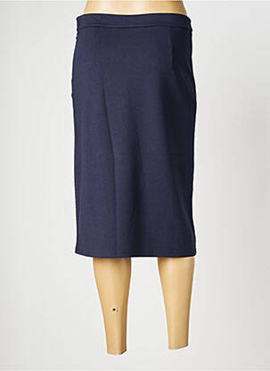 Jupe mi-longue fermeture zip latéral bleu BARBARA LEBEK femme