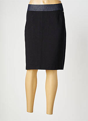 Jupe mi-longue coupe droite noir MAE MAHE femme
