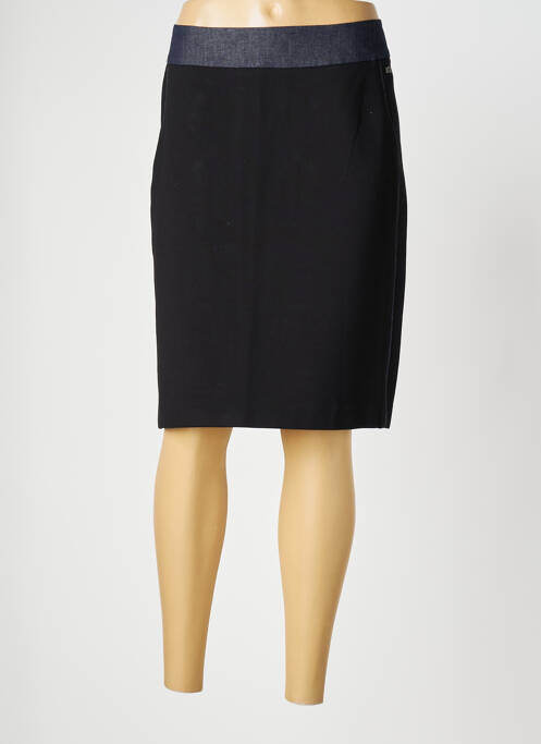 Jupe mi-longue coupe droite noir MAE MAHE femme