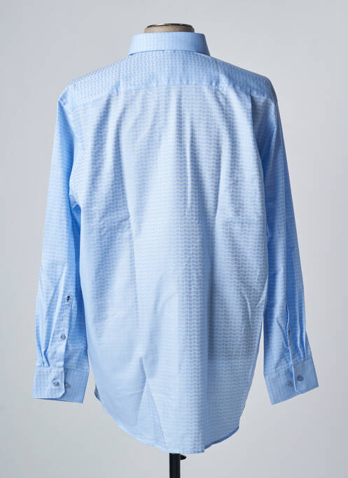 Chemise manches longues bleu SEIDEN STICKER pour homme