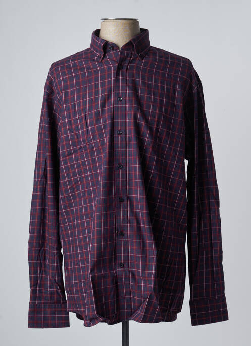 Chemise manches longues violet SEIDEN STICKER pour homme