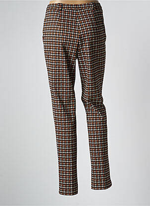 Pantalon slim stretch taille normale marron GUY DUBOUIS femme