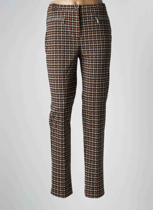 Pantalon slim stretch taille normale marron GUY DUBOUIS femme