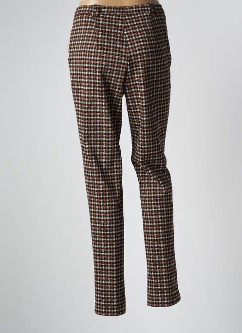 Pantalon slim stretch taille normale marron GUY DUBOUIS femme