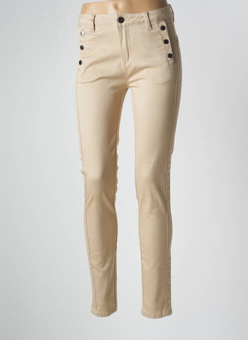 Pantalon slim beige FRANSA pour femme