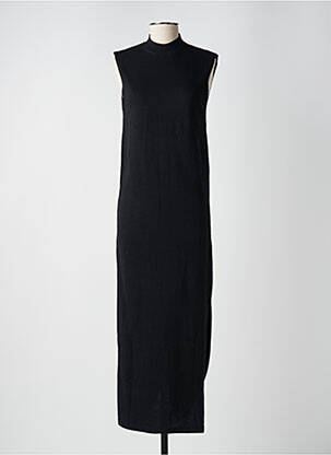 Robe pull coupe droite sans manche noir GENESIS femme