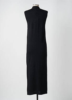 Robe pull coupe droite sans manche noir GENESIS femme