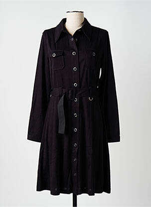 Robe mi-longue manches longues manches longues noir GUESS femme