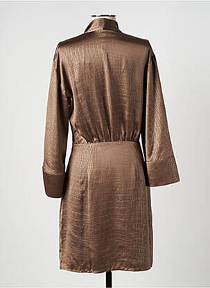 Robe mi-longue manches longues manches longues vert GUESS femme
