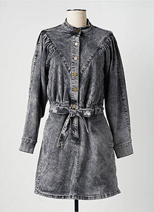 Robe courte manches longues manches longues gris IMPREVU femme