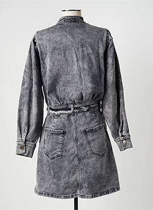 Robe courte manches longues manches longues gris IMPREVU femme