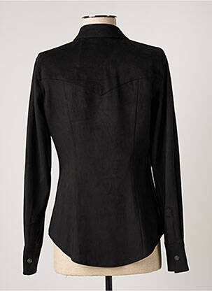 Chemisier coupe cintrée manches longues noir GUESS femme