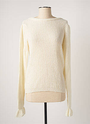 Pull col bateau manches longues beige IMPREVU femme