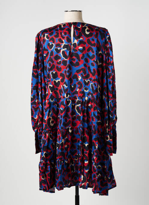 Robe mi-longue manches longues manches longues bleu IMPREVU femme