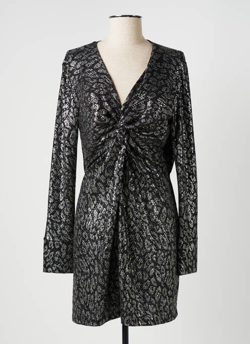 Robe courte manches longues manches longues noir PLEASE femme