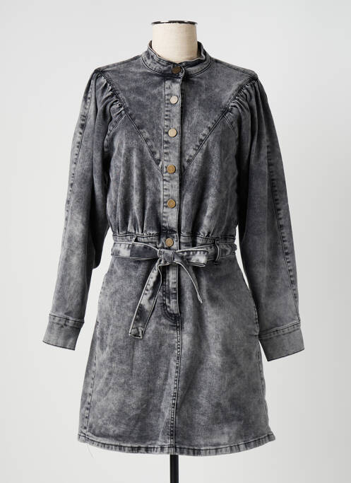 Robe courte manches longues manches longues gris IMPREVU femme