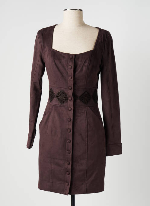 Robe courte marron GUESS pour femme