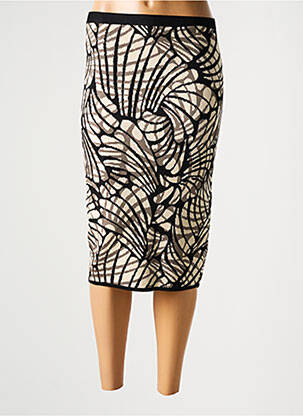 Jupe mi-longue taille haute noir GUESS femme