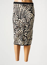 Jupe mi-longue taille haute noir GUESS femme