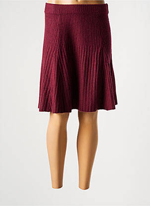 Jupe mi-longue coupe évasée rouge GUESS femme