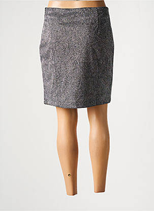 Jupe courte taille haute gris ICHI femme
