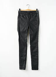 Pantalon slim tissage enduit taille normale noir GUESS femme