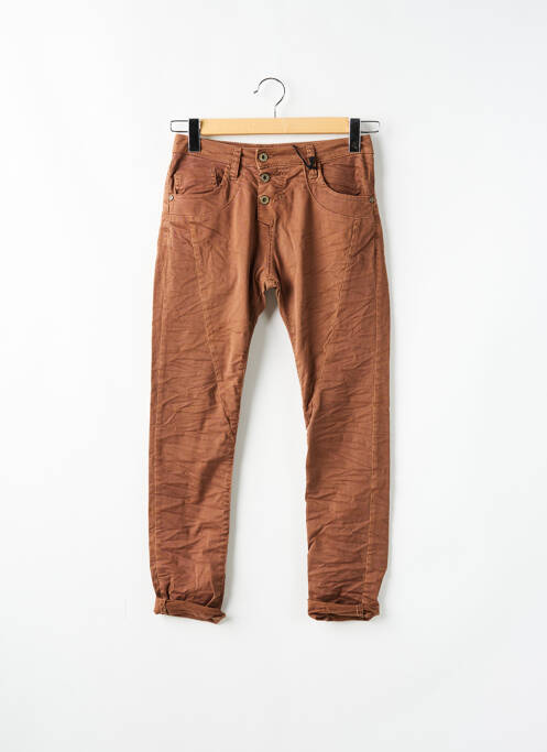 Pantalon 7/8 marron PLEASE pour femme