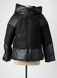 Doudoune poches a capuche noir GUESS femme