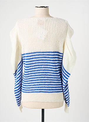 Pull col v manches courtes beige IMPREVU femme