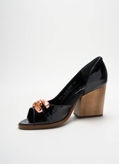 Escarpins matière lisse talon de 4 à 6cm noir ROBERT CLERGERIE femme
