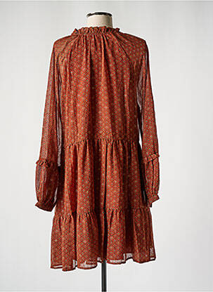 Robe mi-longue marron MOLLY BRACKEN femme