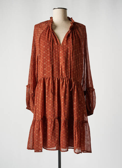 Robe mi-longue marron MOLLY BRACKEN femme