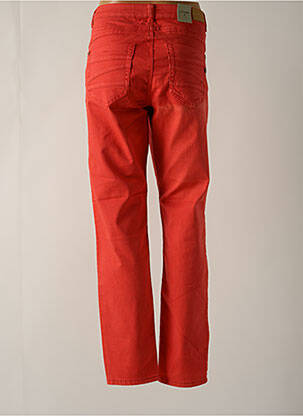 Pantalon slim tissage popeline taille normale orange CREAM femme