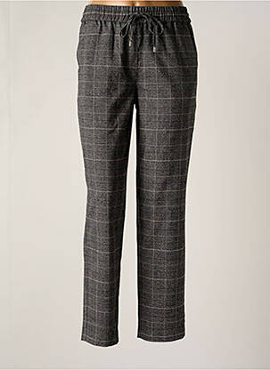 Pantalon droit taille élastique taille normale gris C'EST BEAU LA VIE femme